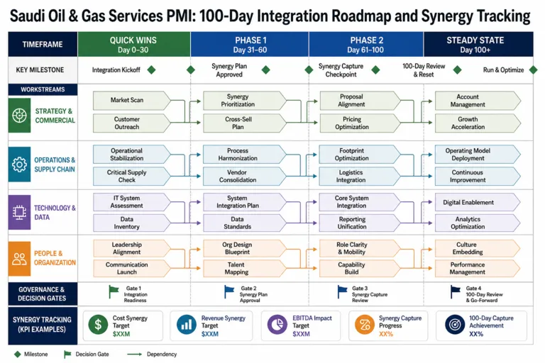 Post-Merger Integration (PMI) Management for an Oil & Gas Services Company