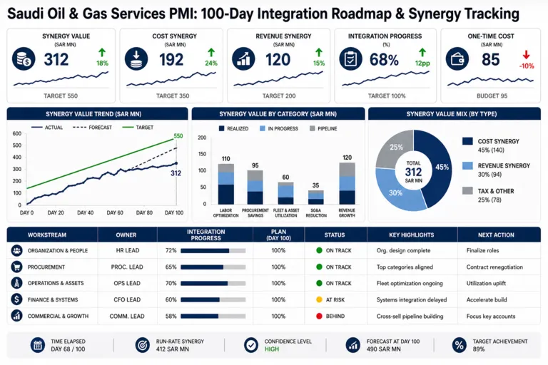 Post-Merger Integration (PMI) Management for an Oil & Gas Services Company